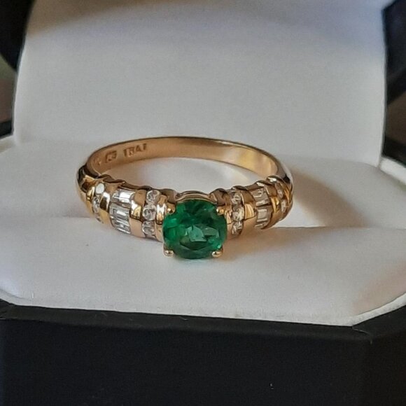 UTC Gold 925 Sterling Silver Ring Size 8 - Picture 11 of 11